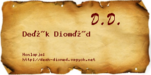 Deák Dioméd névjegykártya